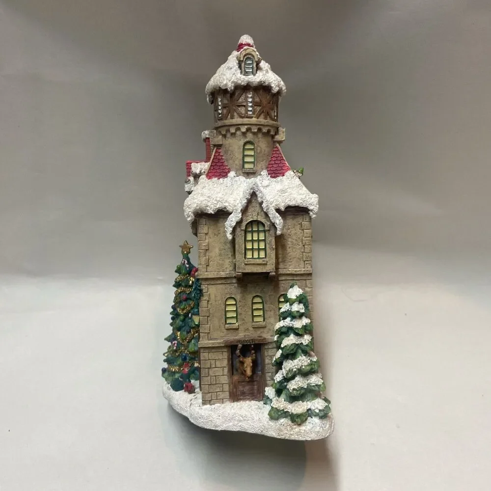 Vintage Handcrafted Imagination Santa's Workshop Figurine 8 in Resin 2000
